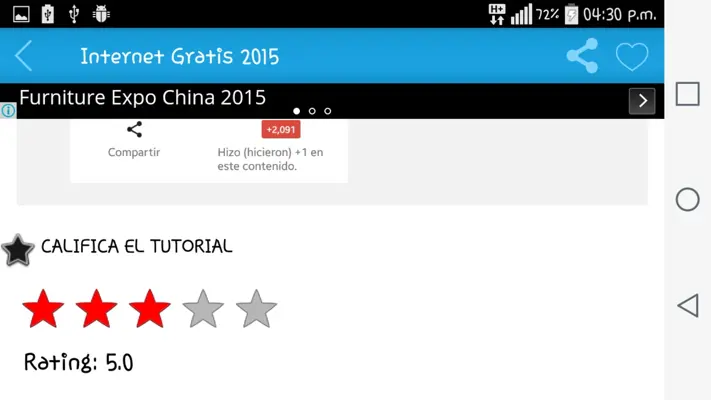 Internet Gratis android App screenshot 1